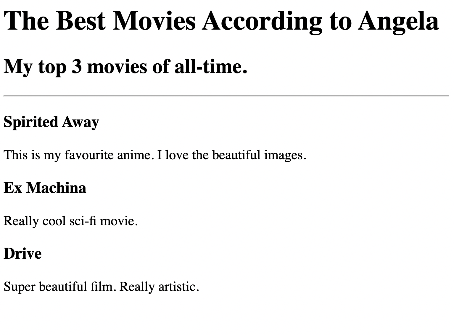 Movie ranking previews.